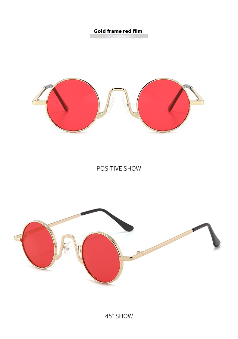 Title 3, Retro Hip Hop Sonnenbrille, kleine runde Fassun...