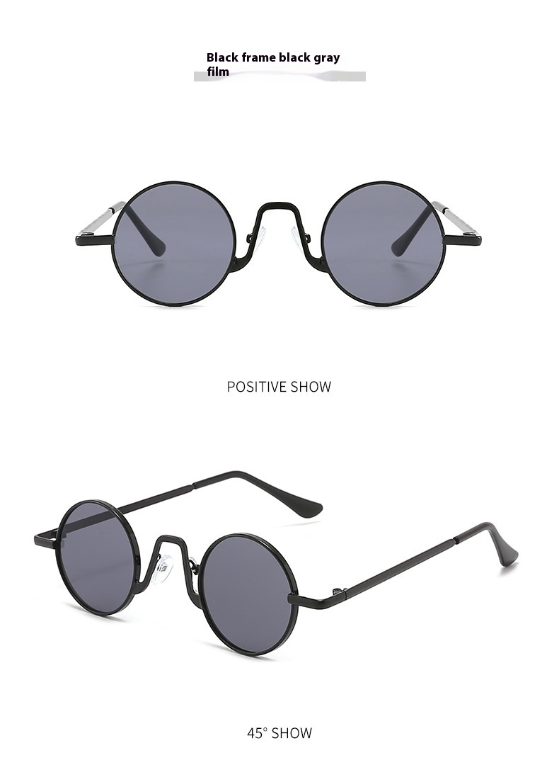 Title 4, Retro Hip Hop Sonnenbrille, kleine runde Fassun...