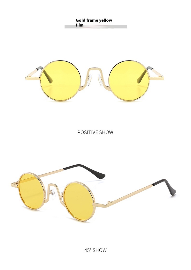 Title 18, Retro Hip Hop Sonnenbrille, kleine runde Fassun...