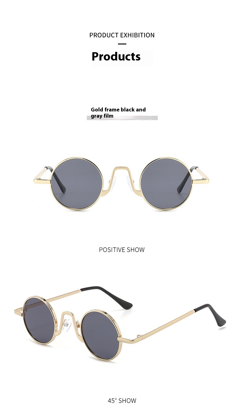 Title 14, Retro Hip Hop Sonnenbrille, kleine runde Fassun...