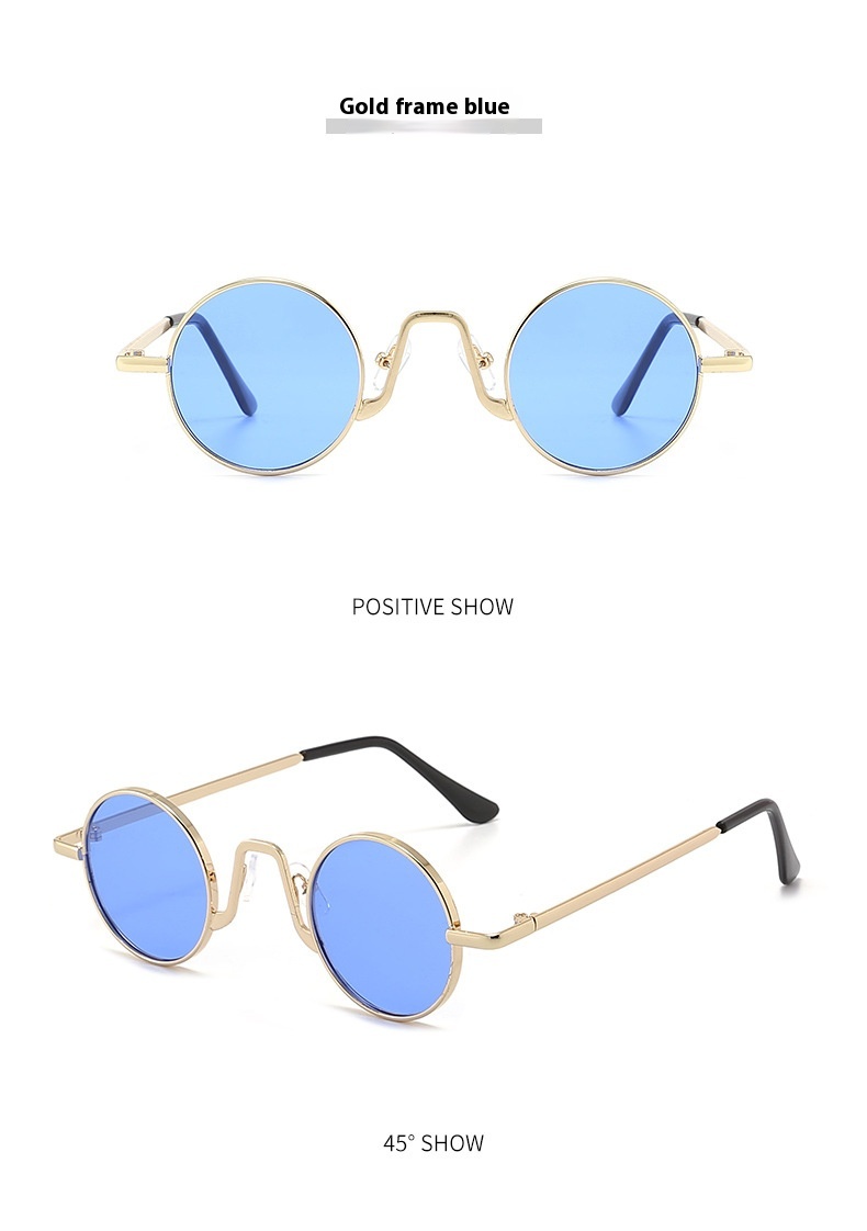 Title 15, Retro Hip Hop Sonnenbrille, kleine runde Fassun...