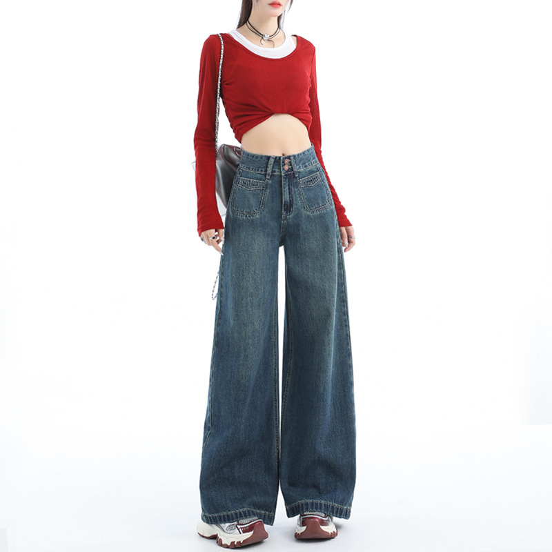 Title 6, Damen Jeans im amerikanischen Retro-Stil, locke...