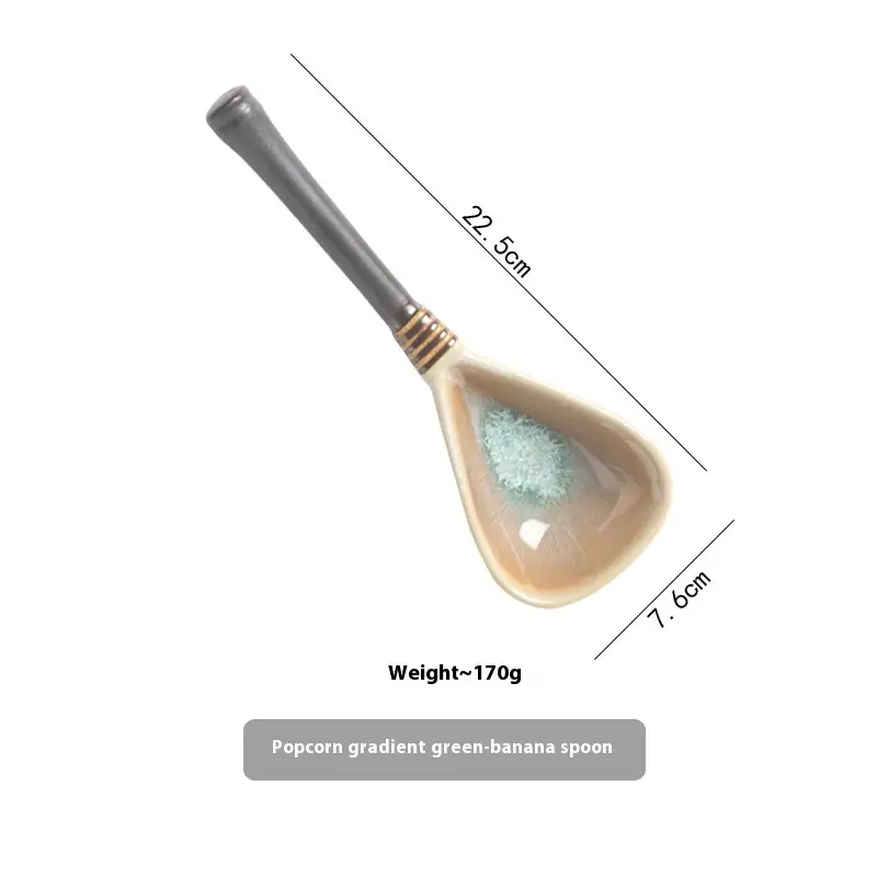 Kiln Baked Ladel Vintage Ceramic Household Soup Spoon
