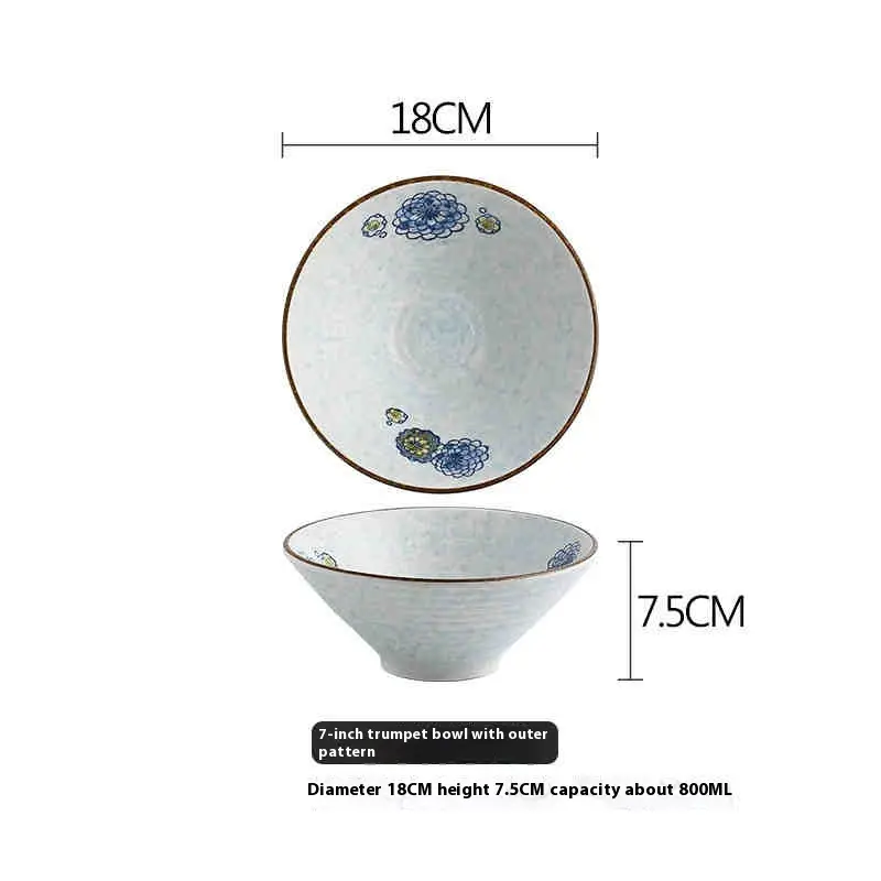 Rain-hat Shaped Bowl Speaker Creative Ceramic Large Bowl