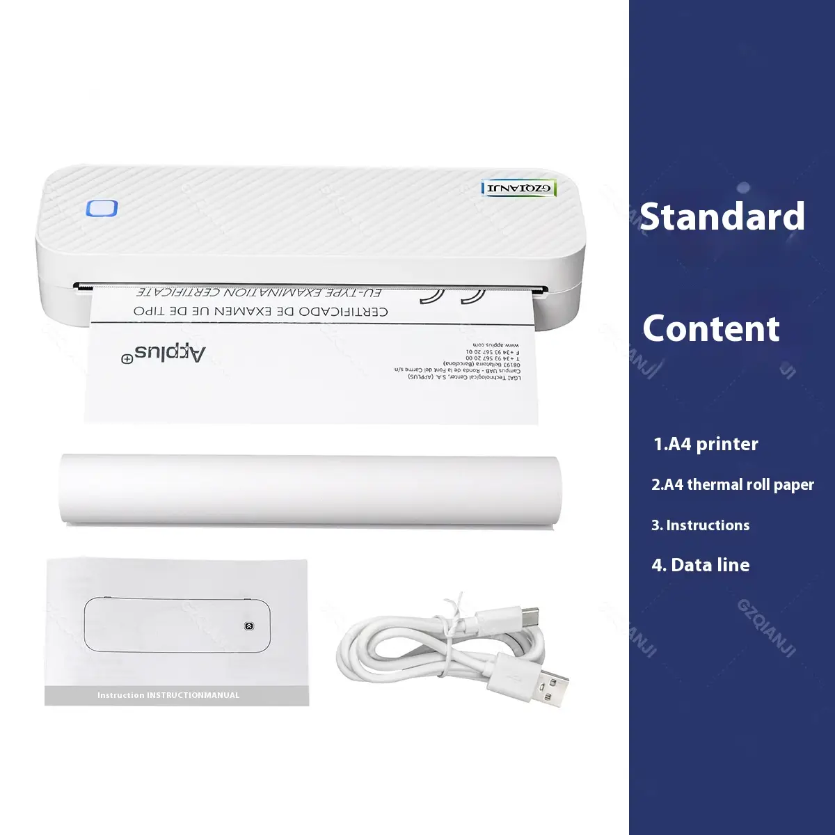 A4 Thermal Portable Mini Office Bluetooth Printer