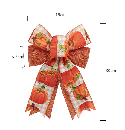 Title 6, Pumpkin Garland Door Frame Decorative Bowknot