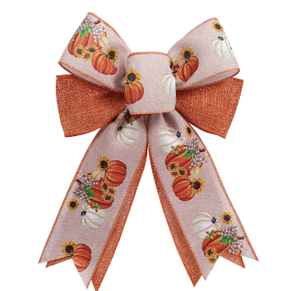 Title 4, Pumpkin Garland Door Frame Decorative Bowknot