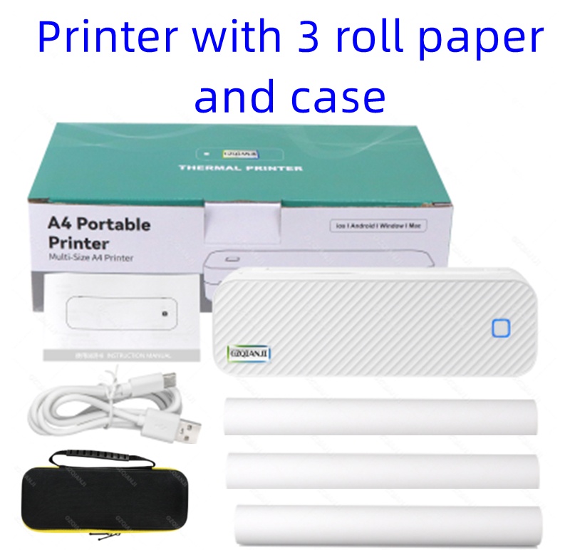 Printer With 3Roll And Case