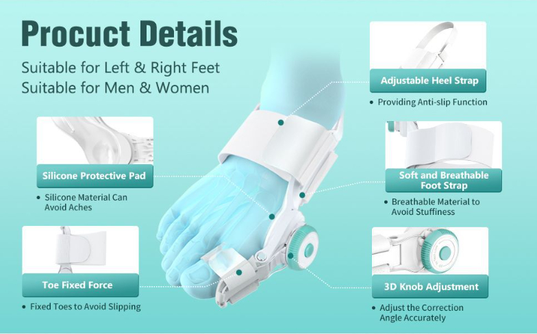 Title 2, Big Toe Brace Men Women Split Toe Adjustable We...