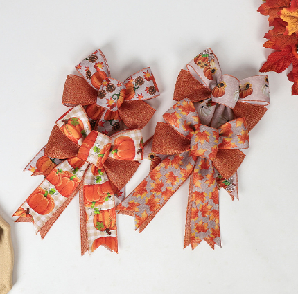 Title 1, Pumpkin Garland Door Frame Decorative Bowknot