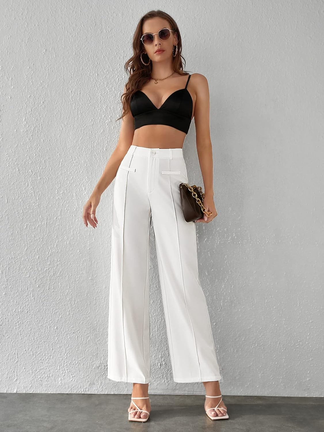 High Waist Drooping Wide Leg Pants - Image 4