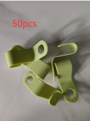 Plastic Closet Stack Hanger Rack Multi-function Wardrobe Space-saving Hanger Hook Coat Hook Bedroom Storage Wardrobe Organizer - Green 50Pcs