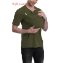 Army Green Men'S Short Sleeve