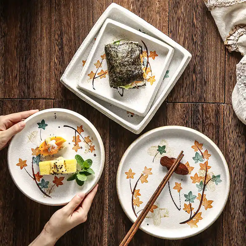 Creative Ceramic Household Minimalist Flat Plate Dinner Plate