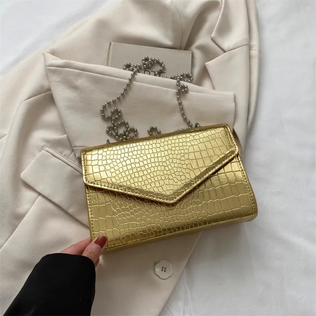 Elegant Simple And Fashionable Handbag Gold - Shop at LoveMi
