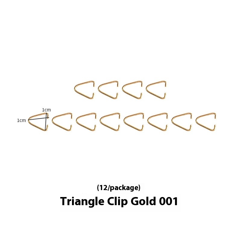 Triangle Clipped Button Gold