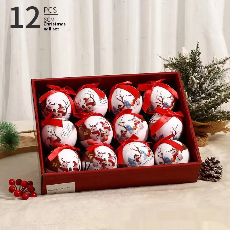 Exquisite Printing Christmas Tree Ornament Ball
