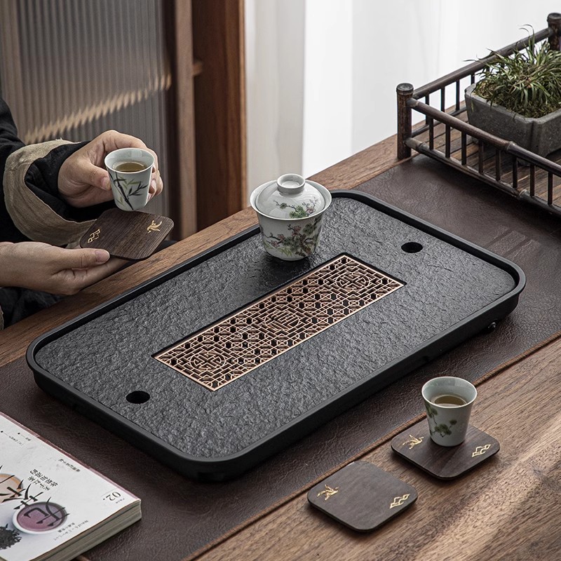 Title 7, Small Tea Tray Kung Fu Tea Set Household Tray D...