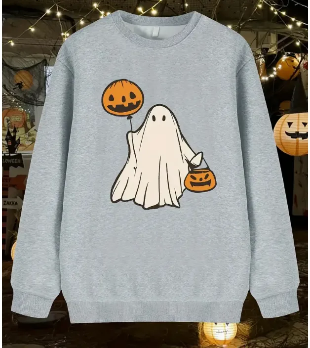 Letter Fleece Printed Casual Long Sleeved Sweatshirt Grey - Shop at LoveMi