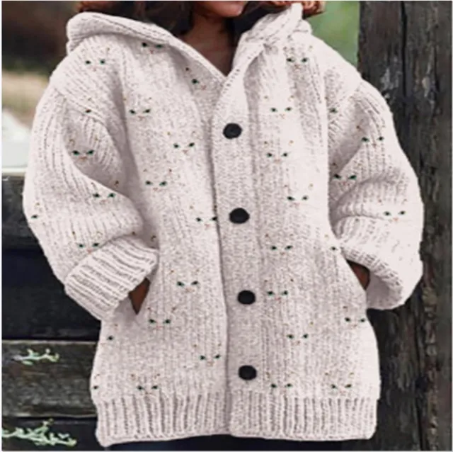 New Christmas Abstract Printed Casual Cloak Coat Twz3H20242211C - Shop at LoveMi