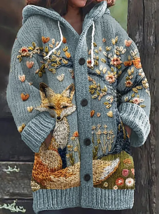 New Christmas Abstract Printed Casual Cloak Coat Twz3H20242211G - Shop at LoveMi