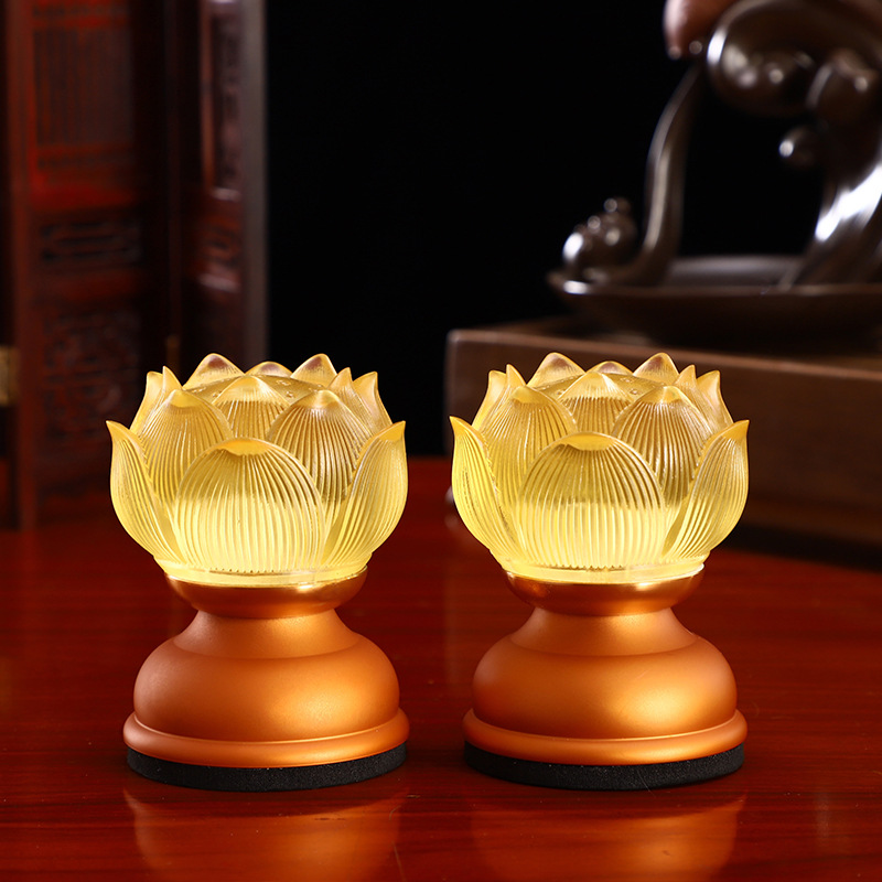 Title 1, Crystal Charging Lotus Led Buddha Lamp Plug-in