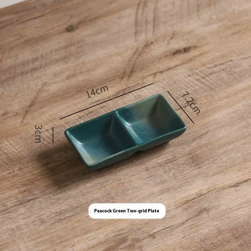 Underglaze Multi-grid Seasoning Dish Saucer Dish