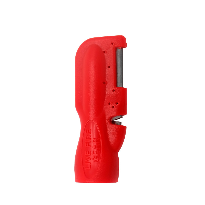 Red color 3-in-1 Knife Sharpener with Fire Starter 