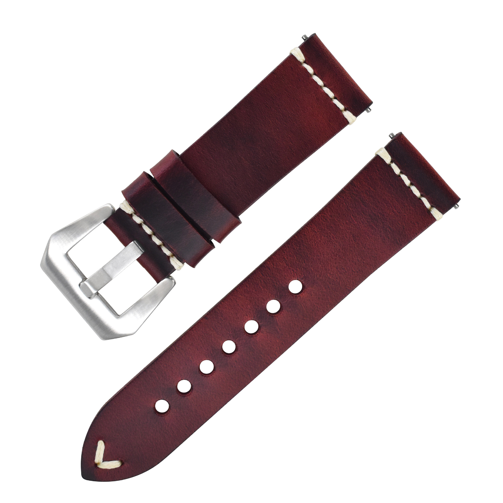 Wine red steel buckle