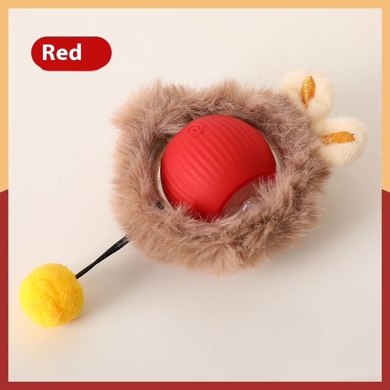 Plush Cat Ball Red