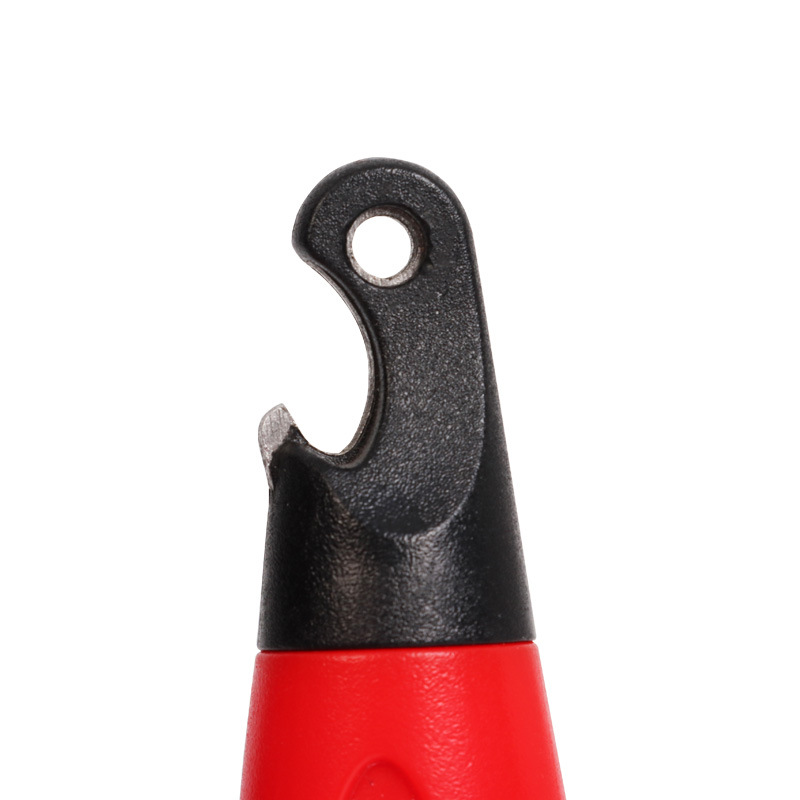 Visual representation of black and red color bottle opener.