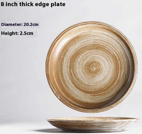 Thick rimmed plate