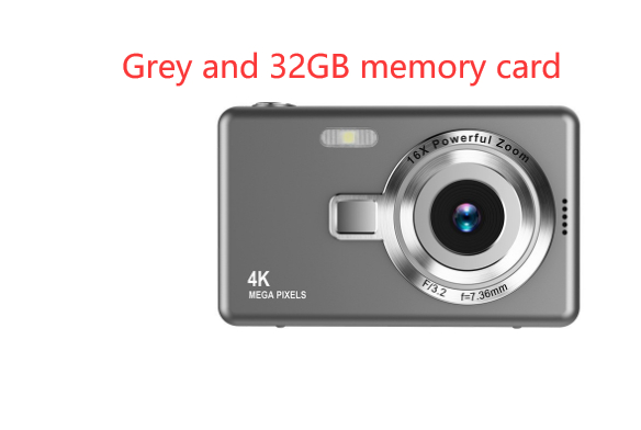 Grey and 32GB memory card