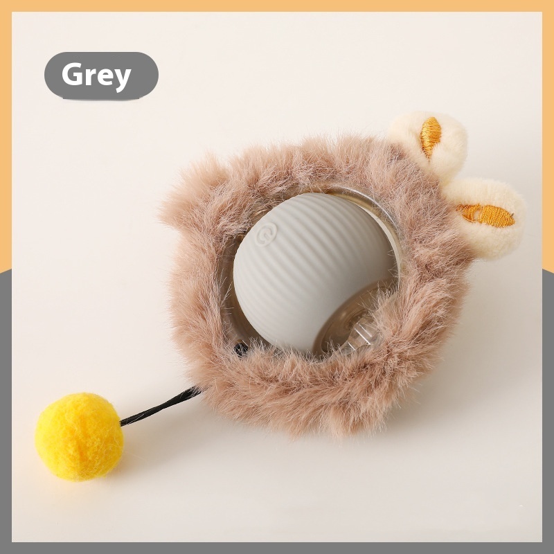 Plush Cat Ball Gray