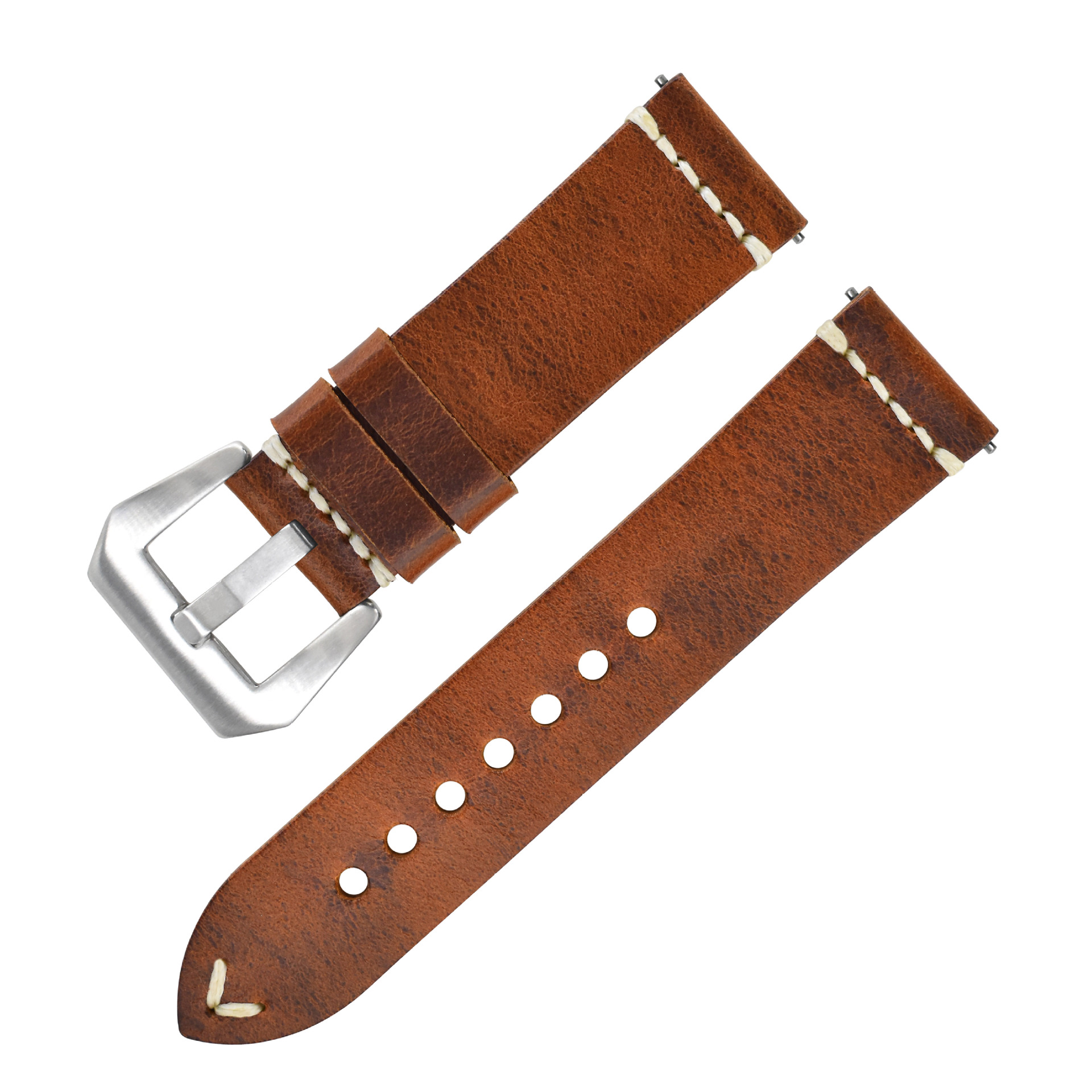 Yellow brown steel buckle