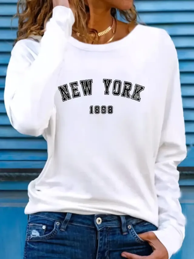NEW Colors Sweatshirts Velvet Winter Women's NEW YORK Xxxl 24522Cx01 - Shop at LoveMi