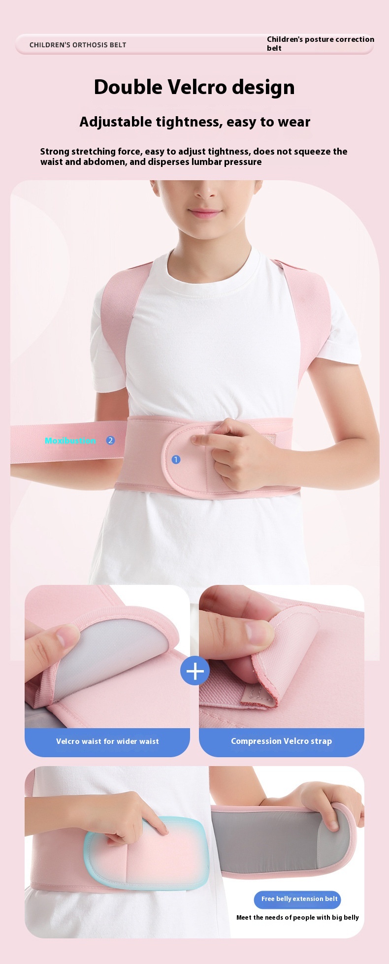 Title 9, Back Open Shoulder Straight Back Orthotics Band