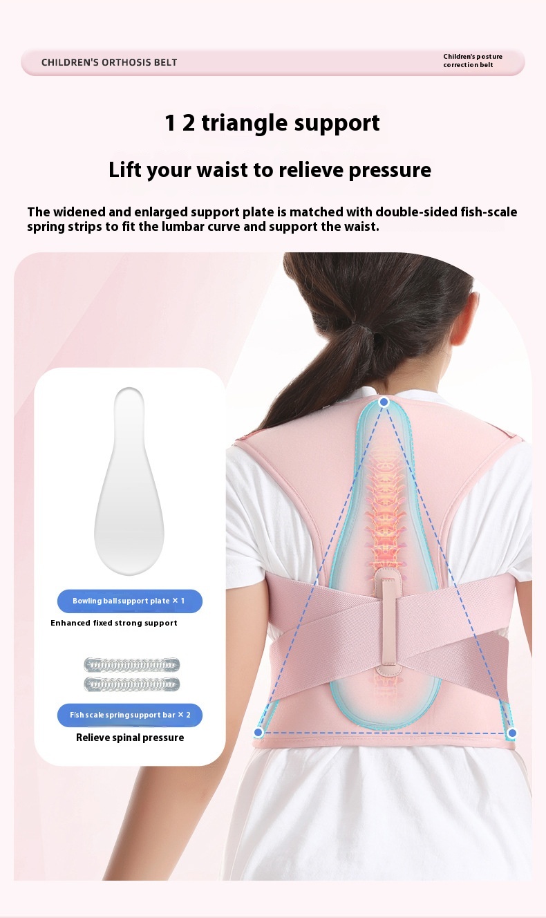 Title 8, Back Open Shoulder Straight Back Orthotics Band