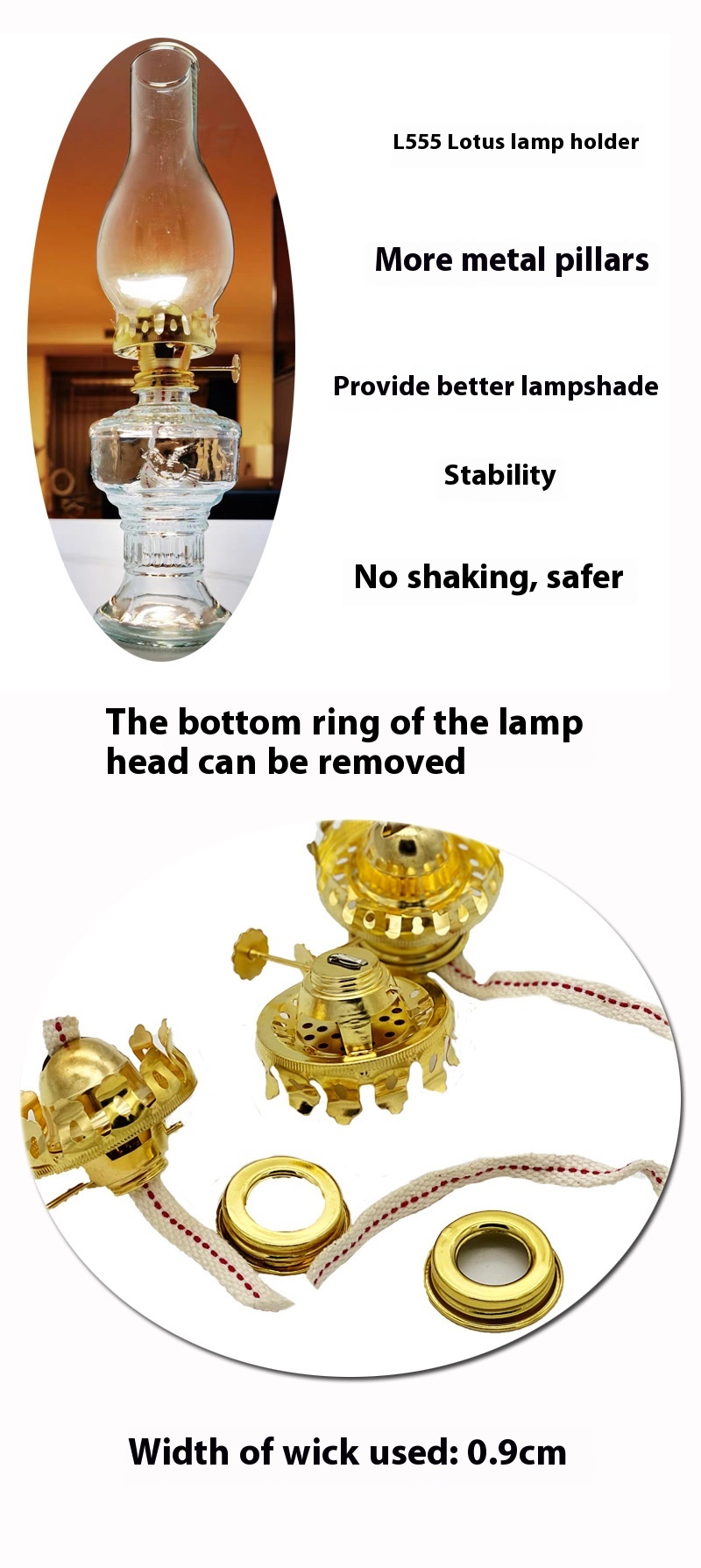 Title 3, Retro Kerosene Lamp Holder Metal Regulator