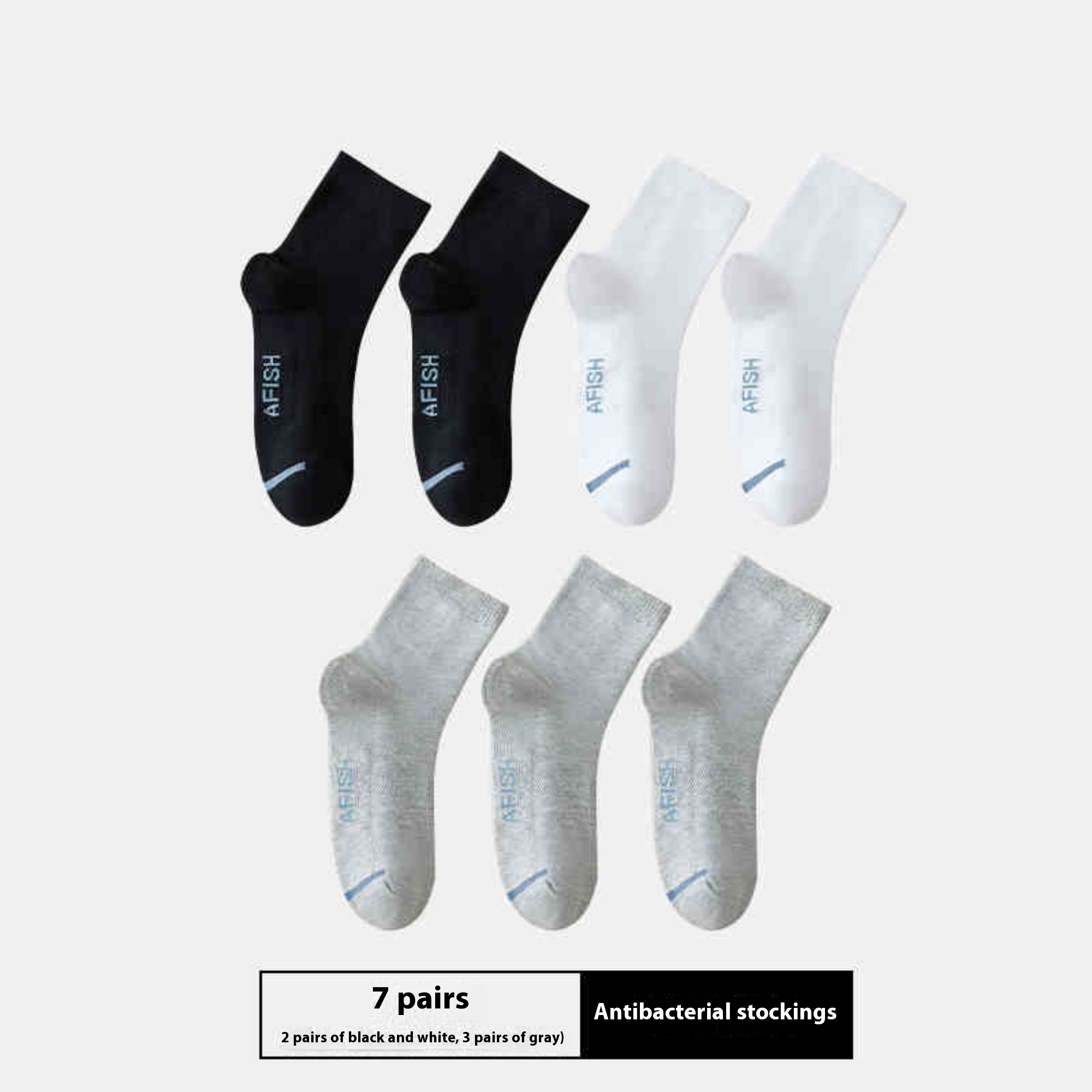 Long socks Black white gray