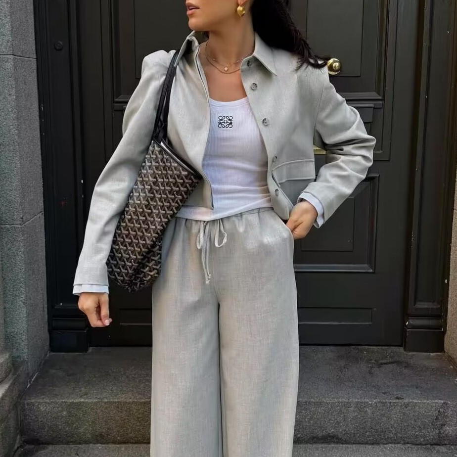 Top High Waist Short Skirt Suit