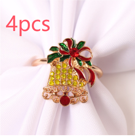 Bells with diamonds 4pcs