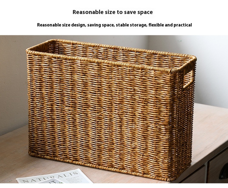 Title 3, Japanese Straw Magazine Basket Storage Basket