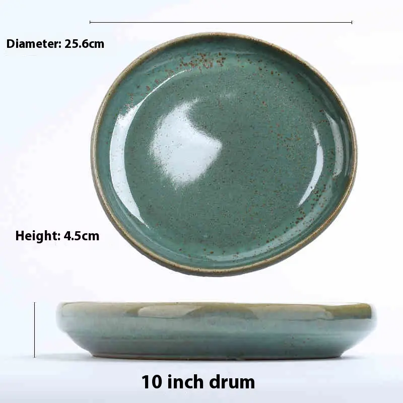 Simple Ceramic Irregular Shaped Creative Retro Tableware Plate