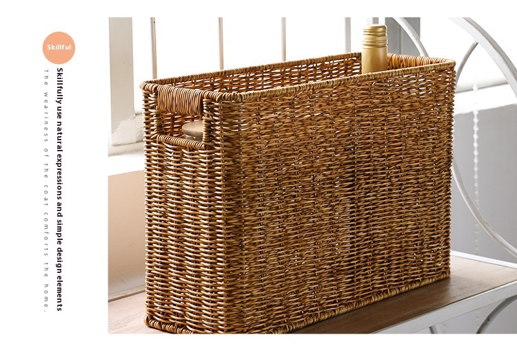 Title 7, Japanese Straw Magazine Basket Storage Basket