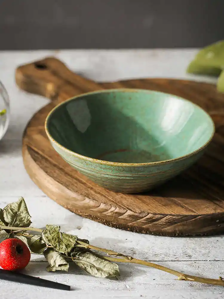 Creative Handmade Commercial Large Soup Bowl Household Ceramic Tableware