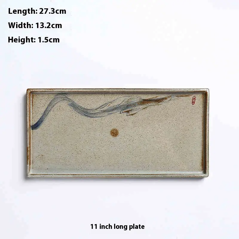 Handmade Ceramic Creative Retro Cold Dish Plate