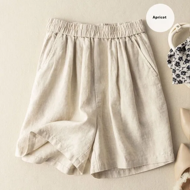 Artistic Retro Leisure Draping Cotton And Linen Wide leg Pants For Women 368 Optic Linen 3Xl - Shop at LoveMi