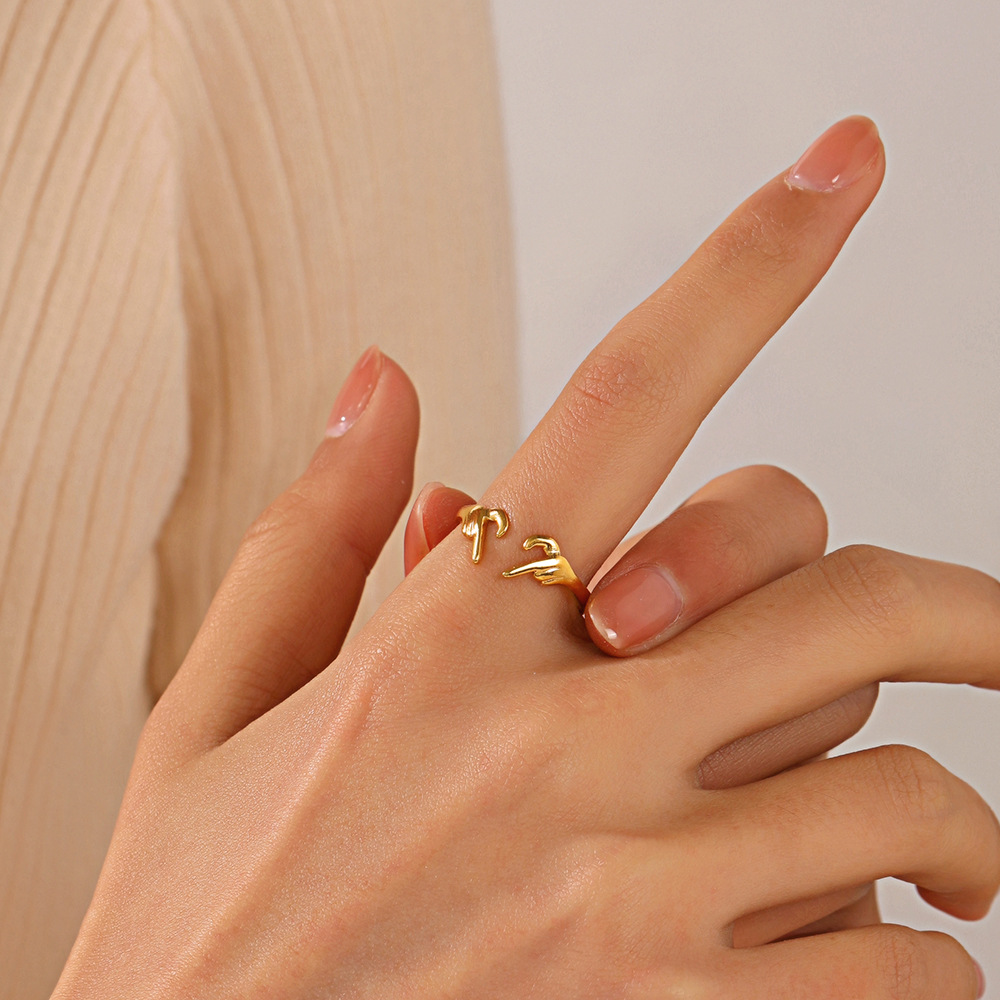 Fashion Stainless Steel Love Heart-shaped Ring