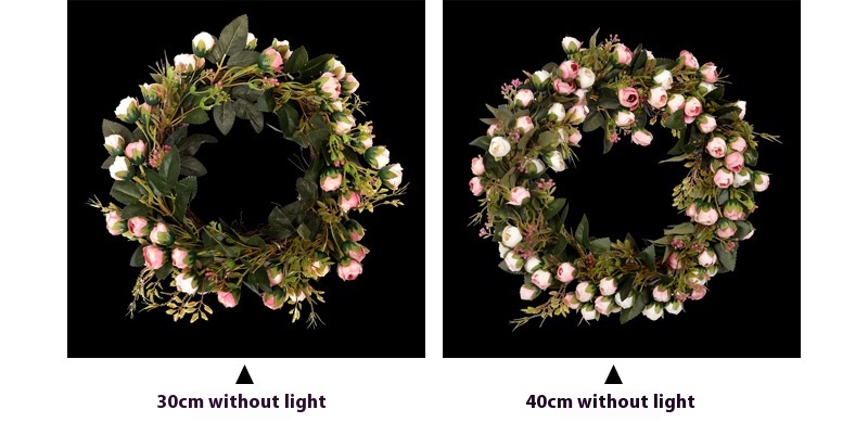 Title 8, Rose Bud Wreath Vine Ring Garland Simulation